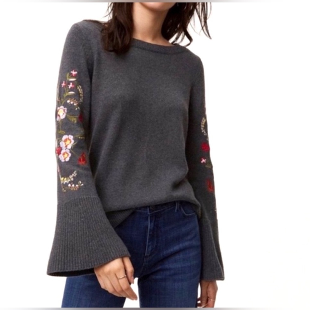 BEAUTIFUL LOFT GRAY SWEATER MEDIUM SIZE